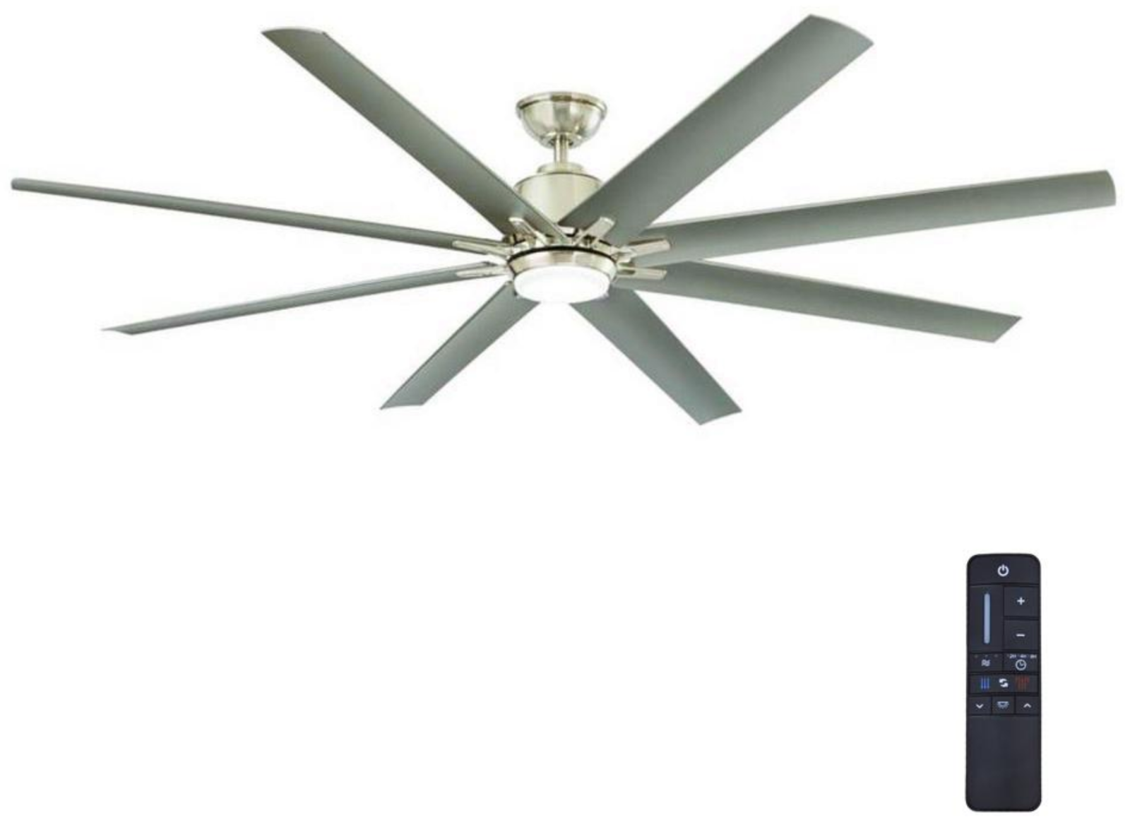 84 Inch Ceiling Fan Remote Conrtol Indoor Outdoor Brushed Nickel