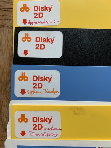 8 Stück Boeder Disky 2D Disketten bunt Apple II Software 5,25’’ Floppy Disk - Afbeelding 2 van 3