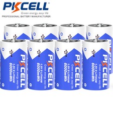 8Pcs USB 1.5V MX1300 E95 Rechargeable Lithium D Batteries 6000mWh Cell