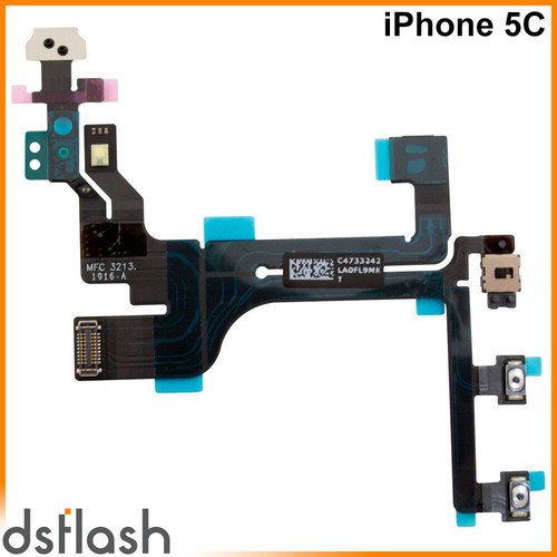 Flex Encendido iPhone 5C Cable Boton Volumen On Off Mute Flash Microfono | eBay