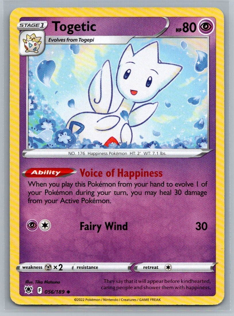 Togetic 56/189 Astral Radiance Common Pokémon TCG 2022
