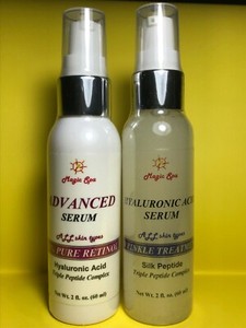 2*2oz Hyaluronic Acid Silk Peptide Matrixyl Retinol Vitamin A, Plumps Hydrates