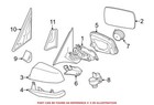 Genuine OEM Side Mirror Cover Front Passenger Upper for BMW 51167308684