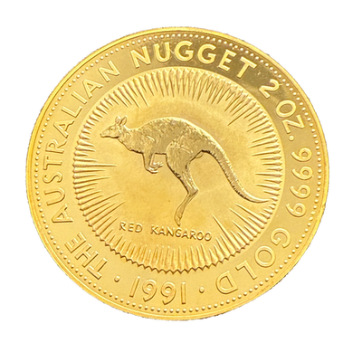 Australia 1991 Gold 0.9999 2 oz $500 UNC Red Kangaroo | eBay