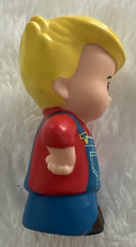 Fisher Price Little People EDDIE Farmer Boy Overalls Barnyard Figure - Picture 2 of 6