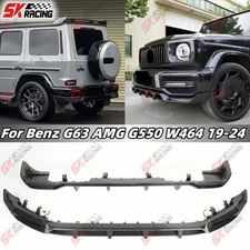 Dry Carbon Front Rear Bumper Diffuser Lip Kits Fits Benz G63 AMG G550 W464 19-24