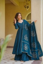 GOWN SALWAR KAMEEZ PAKISTANI INDIAN WEDDING PARTY WEAR DRESS BOLLYWOOD SUIT NEW