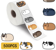 500Pcs/Roll Kawaii Cartoon Cat Stickers Skateboard Laptop Luggage Scrapbook