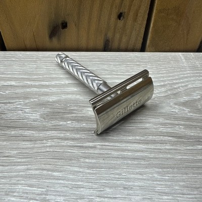 Gillette Spiral Tech Rasierhobel 3 Stück traditionelle Nassrasur gebraucht Vintage