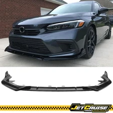 For 22-24 Honda Civic 11th Sedan Hatchback Gloss Black Front Bumper Lip Splitter