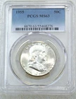 1955 Franklin Half Dollar PCGS MS63 90% FBL Frosty White New holder #F252D