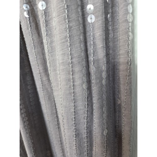 Garnet Hill Gray Full Sequin V-Neck Elegant Sleeveless Maxi Dress, Size Small - Picture 7 of 15