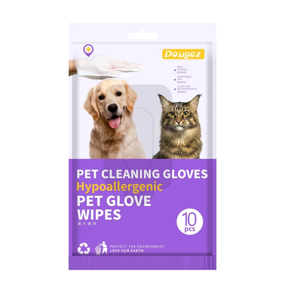 50PCS PET Cleaning Deodorizing Bathing Wipes for Dogs Cats, Hypoallergenic Glove