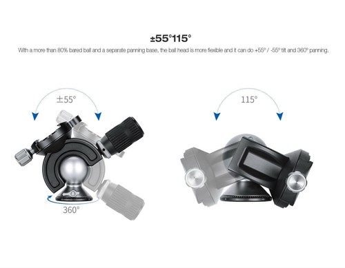 NO BOX Leofoto MH-35 Full Dynamic Ball Head with Handlebar Control | Arca - Picture 3 of 7