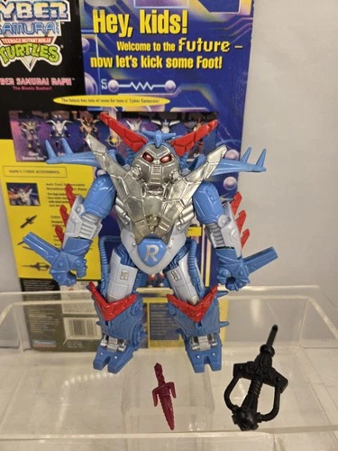 Vintage TMNT Cyber Samurai Raphael 100% Complete w/ Cardback