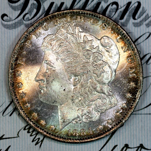 * 1884-O * SOLID+ GEM BU MS MORGAN SILVER DOLLAR * FROM ORIGINAL COLLECTION
