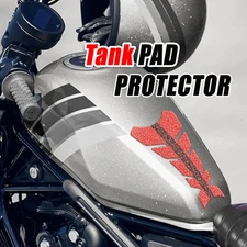MC Motoparts Red Net Fish Bone Gas Tank Pad Cover Protector Removable