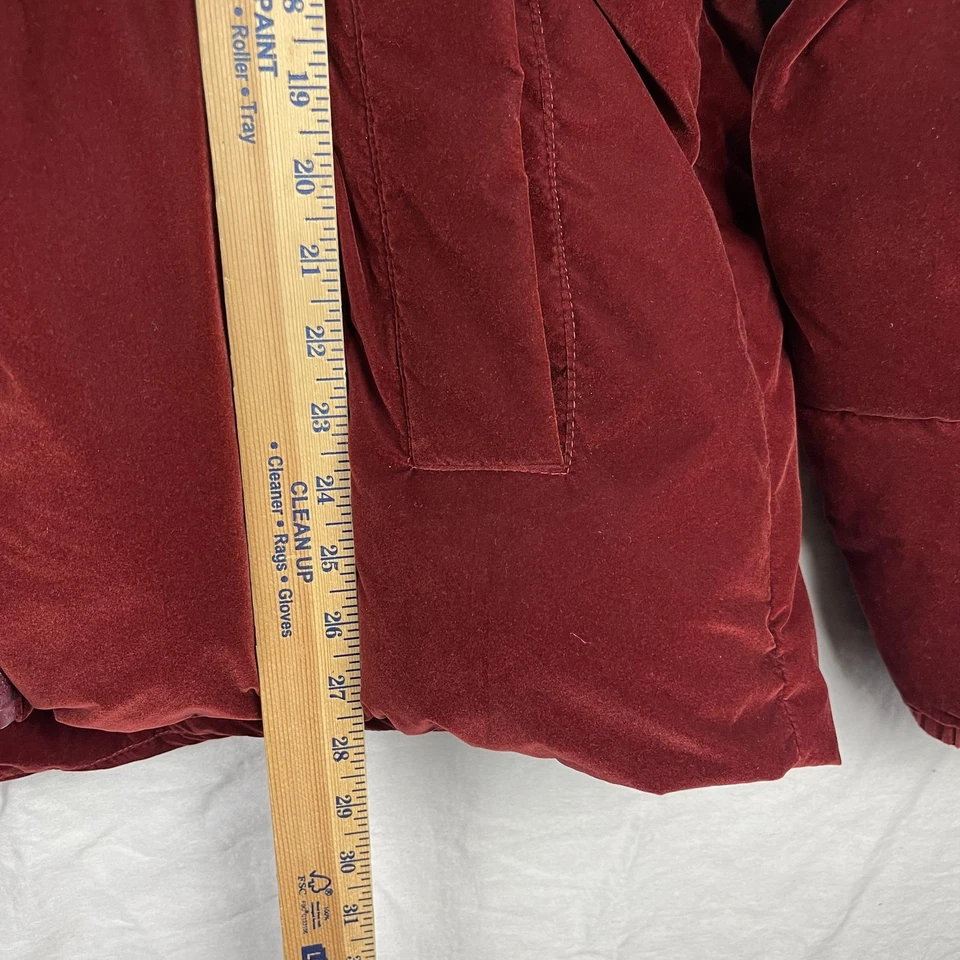 Chaqueta Sean John Para Hombre Grande Borgoña Con Capucha Terciopelo Abrigo Acolchado Foto 4 de 4