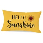  Spring Summer Yellow Throw Pillow 20" x 12" (Pack of 1) Yellow Black Sunflower