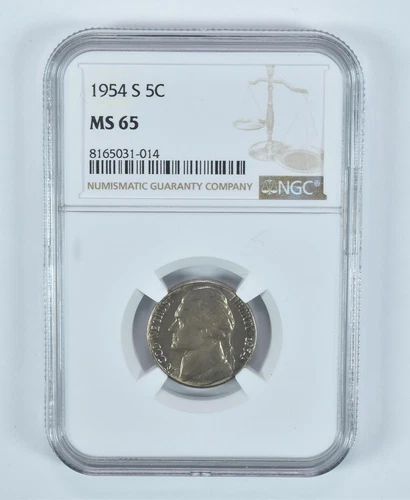 1954-S Jefferson Nickel MS65 NGC Brown Label *8115