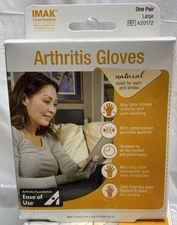 IMAK Compression Arthritis Gloves One Pair Size Large New