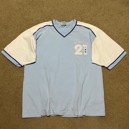Southpole Y2K Overzied Loose Fit Light Blue Jersey Shirt XL