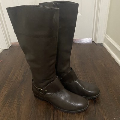 Lauren Ralph Lauren Sulita Harness Riding Boot Brown 9M