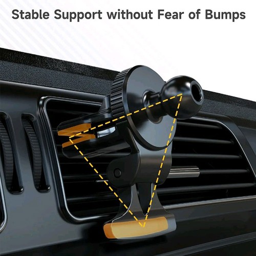 1pc Black Car Air Vent Cellphone Holder Stand Clip 17mm Ball Head Base Bracket - Foto 6 di 10