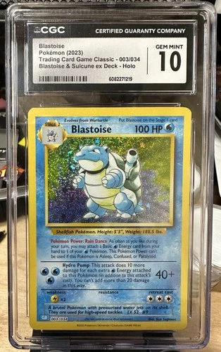 Blastoise CLB 003/034  Holo - English 2023 Trading Card Game Classic - CGC 10