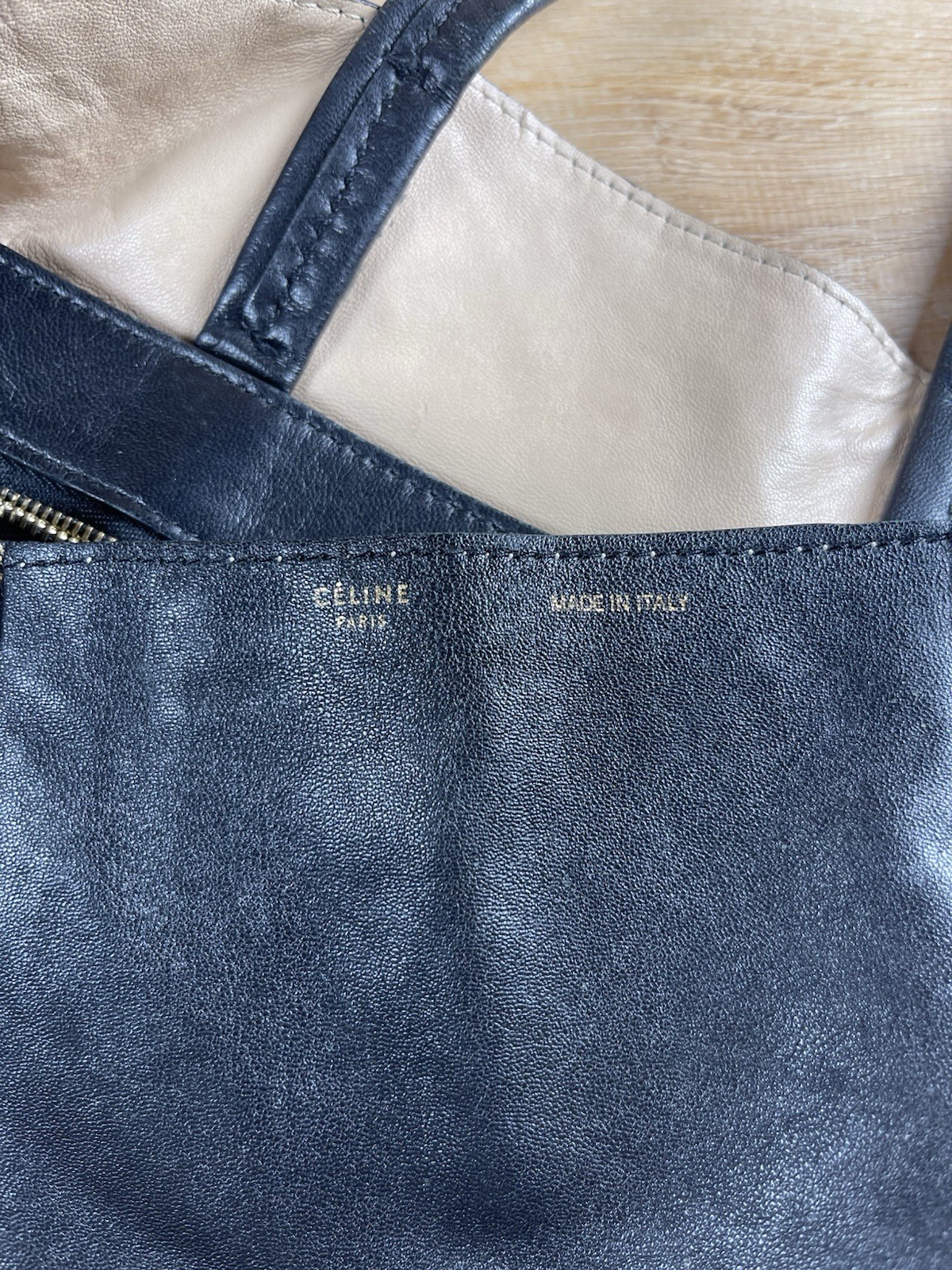 Authenticated Celine Python Leather Black Cabas T… - image 6