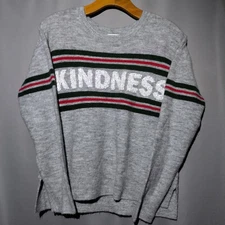 Nordstrom Women's Grey Comfy Cozy Kindness Matters Sweatshirt Size L 10/12