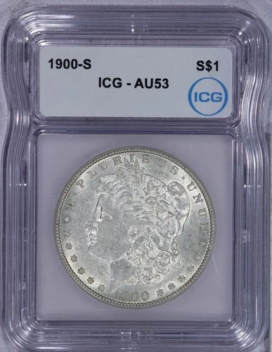 1900-S Morgan Silver Dollar $1 ICG AU53