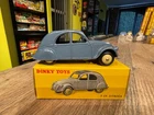 DINKY TOYS 535 VERY RARE CITROEN 2CV 2 TONE BLUE CREAM WHEELS + BOX NO JRD