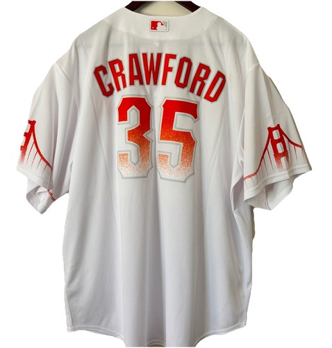 Nike San Francisco Giants City Connect #35 Crawford Baseball Jersey Men’s Sz 2XL - Picture 11 of 22