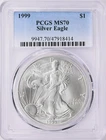 1999 $1 American Silver Eagle 1 Oz PCGS MS 70 (414)