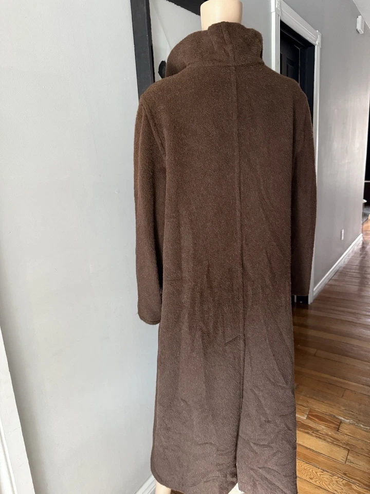 MAX MARA BROWN ALPACA LONG COAT SIZE 4 US Foto 4 de 4