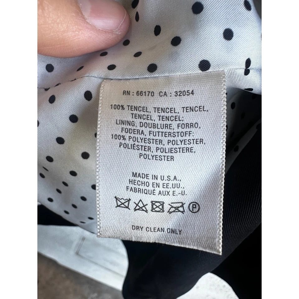 Chaqueta Blazer Cartonnier Negra Cascada Cortina Frente Abierto Mezcla de Lino XS Foto 3 de 4