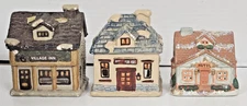 Vintage JSNY Dickens Village Houses Lot of 2 Taiwan Plus 1 Mini Misc Hotel