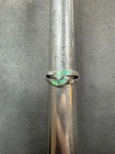 4.4g VTG AK Sterling Silver 925 Lab Opal Inlay & CZ Ring Size 9 Jewelry Lot G
