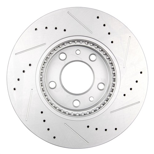 Front Disc Brake Rotors For Ford Fusion Lincoln MKZ Mazda 6 Drilled Slotted 2pcs - Picture 3 of 7