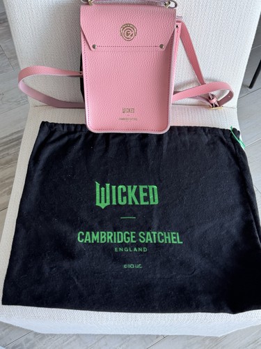 Cambridge Satchel ‘Wicked’ GLINDA: The Binocular Bag PINK w Charm NEW