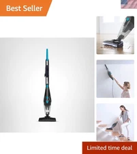 Blaze Blue 3-in-1 Vacuum: Handheld & Stick with Swivel Design for All Floors