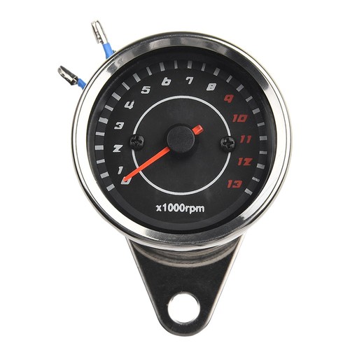 Compte-Tours 6.5cm Diamètre Dc 12V Acier Inoxydable Applicable À Tout Motocycles - Photo 12 sur 12
