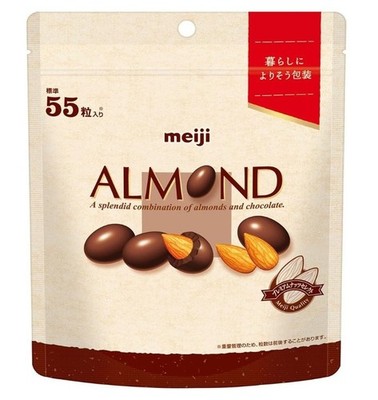 Meiji Almond Chocolate Large Pouch 231g  japanese Snack [with tracking number]