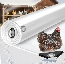 16Mil Chicken Coop Covers for Winter,6x10ft Thicken Clear 6x10ft, 