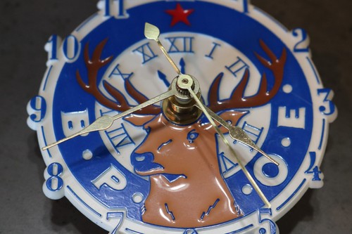 ELKS LODGE B.P.O.E. CLOCK FACE - Picture 2 of 3
