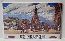 Edinburgh Magnet 2"x3" Refrigerator Locker Travel Poster Vintage Retro FREE SHIP