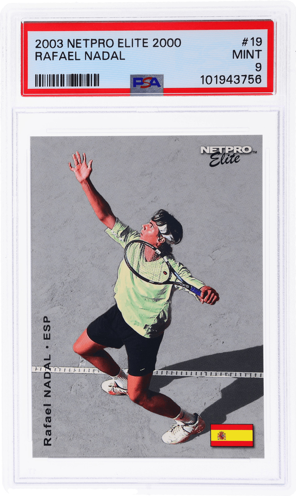 2003 Netpro Elite 2000 Rafael Nadal #19 /2000 PSA 9 Rookie RC