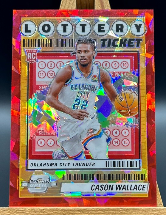 Cason Wallace 2023-24 Contenders Optic Lottery Ticket Red Ice Prizm 109/175 RC