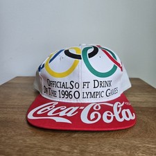 RARE VTG 1996 Atlanta Olympic Games Coca-Cola Snapback Hat NWT Official Sponsor